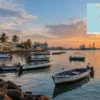 Reiseziel mit Lagekarte in Port-Gentil, Afrika