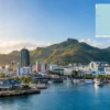Reiseziel mit Lagekarte in Port Louis, Afrika