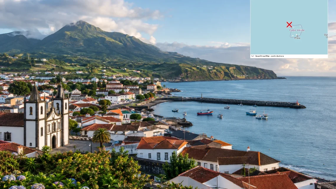 Reiseziel mit Lagekarte in Ribeira Grande, Afrika