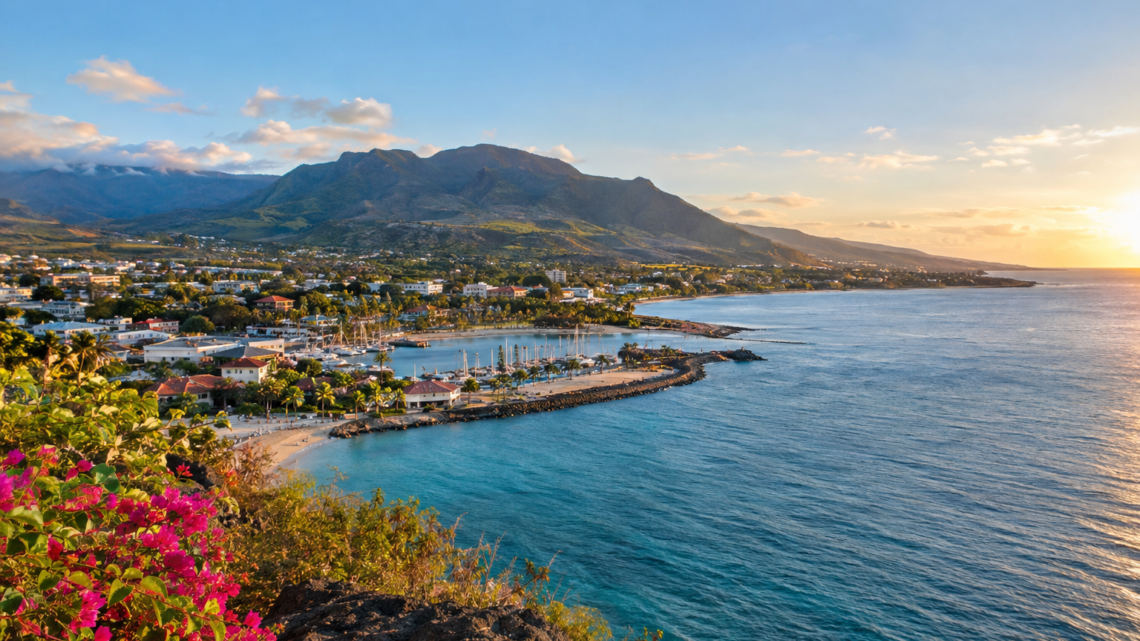 Reiseziel mit Lagekarte in Saint-Gilles-les-Bains, Afrika