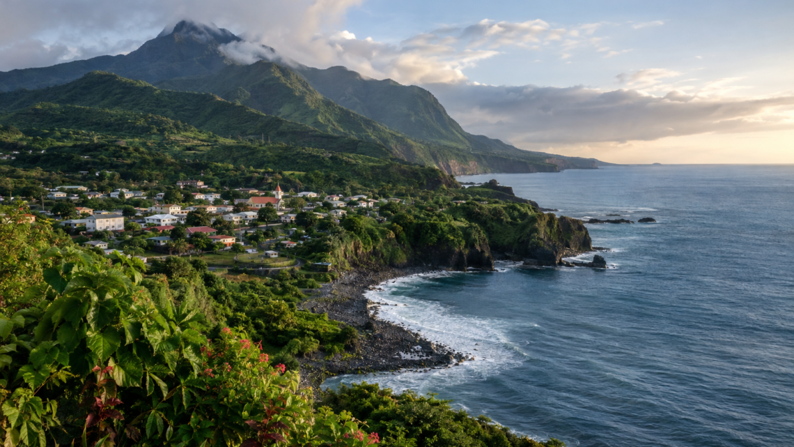 Reiseziel mit Lagekarte in Saint-Philippe, Afrika