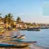 Reiseziel mit Lagekarte in Saly, Afrika