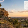 Reiseziel mit Lagekarte in Serowe, Afrika