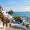 Reiseziel mit Lagekarte in Sidi Bou Said, Afrika