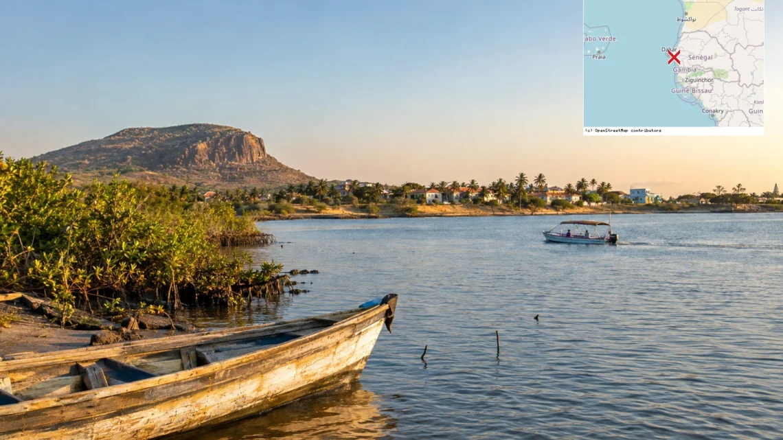 Reiseziel mit Lagekarte in Somone, Afrika
