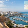 Reiseziel mit Lagekarte in Sousse, Afrika