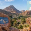 Reiseziel mit Lagekarte in Tafraoute, Afrika