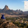 Reiseziel mit Lagekarte in Tamanrasset, Afrika