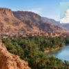 Reiseziel mit Lagekarte in Tinghir, Afrika