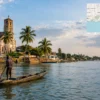 Reiseziel mit Lagekarte in Togoville, Afrika