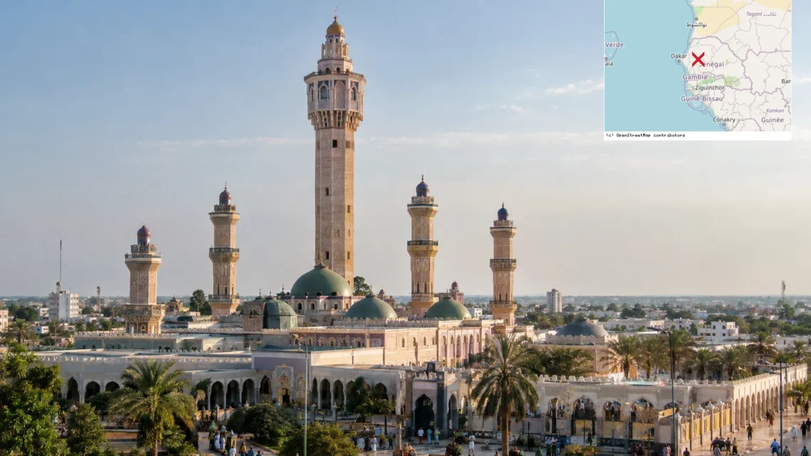 Reiseziel mit Lagekarte in Touba, Afrika