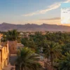 Reiseziel mit Lagekarte in Tozeur, Afrika