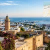 Reiseziel mit Lagekarte in Tunis, Afrika
