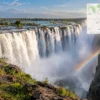 Reiseziel mit Lagekarte in Victoria Falls, Afrika
