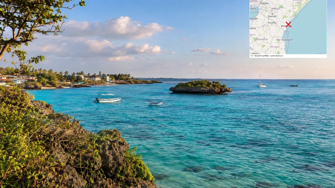 Reiseziel mit Lagekarte in Watamu, Afrika