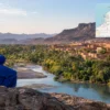 Reiseziel mit Lagekarte in Zagora, Afrika
